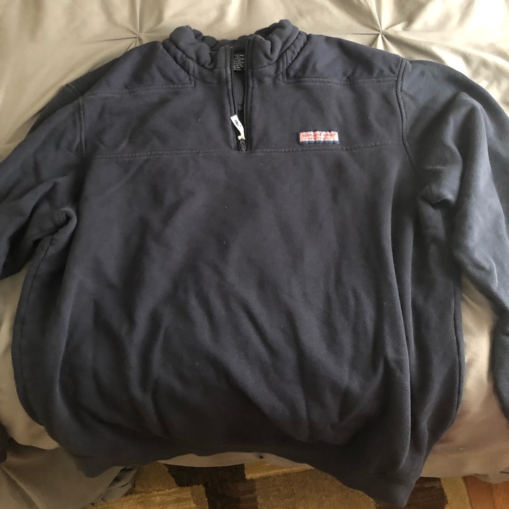 Vineyard Vines 1/4 zip sweater navy Sz L